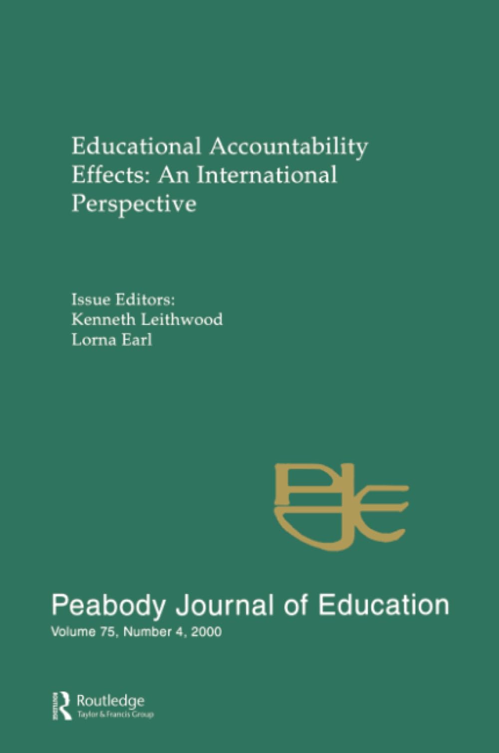 Educational Accountability Effects (Peabody Journal of Education),Used