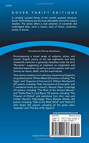 English Romantic Poetry: An Anthology (Dover Thrift Editions),Used
