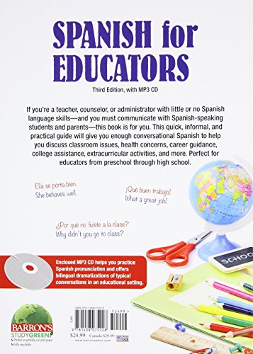 Spanish for Educators: with Online Audio (Barron's Foreign Language Guides),New