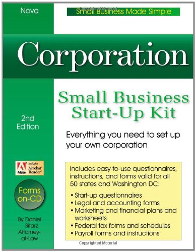 Corporation: Small Business StartUp Kit,Used