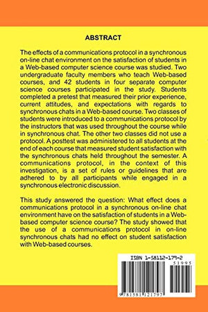 A Communications Protocol in a Synchronous Chat Environment: Student Satisfaction in a WebBased Computer Science Course,Used