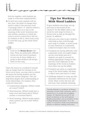 Daily Word Ladders: Grades 23: 100 Reproducible Word Study Lessons That Help Kids Boost Reading, Vocabulary, Spelling & Phonics-used