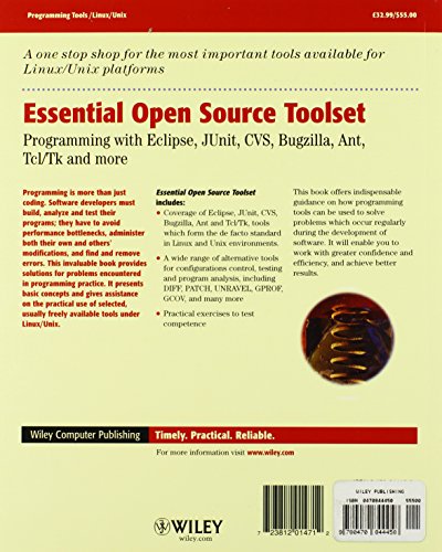 Essential Open Source Toolset: Programming with Eclipse, JUnit, CVS, Bugzilla, Ant, Tcl/Tk and More,Used