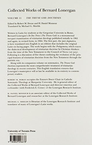 The Triune God: Doctrines (Collected Works of Bernard Lonergan),Used