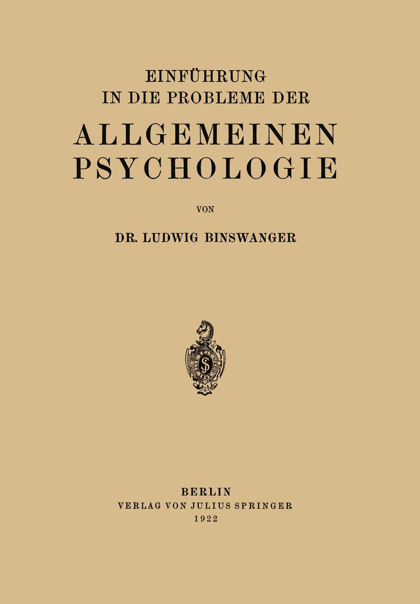 Einfhrung in die Probleme der Allgemeinen Psychologie (German Edition),Used