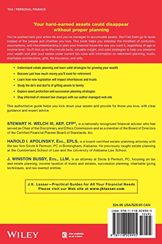 Estate & Tax Planning 5e (J.K. Lasser),Used