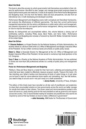 Performance Management and Budgeting (Transformational Trends in Governance and Democracy, Nationa),Used