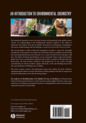 An Introduction to Environmental Chemistry,New