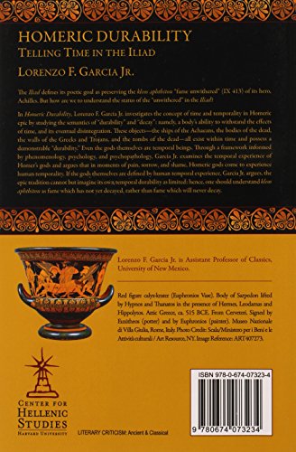 Homeric Durability: Telling Time In The Iliad (Hellenic Studies Series),Used