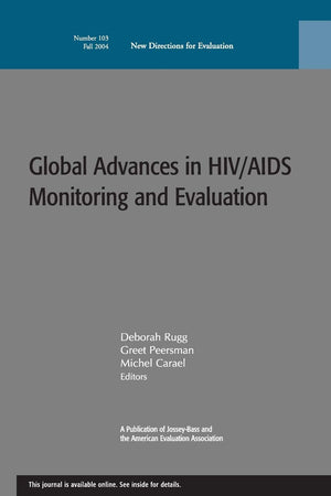 CDC/HIV/AIDS: New Directions for Evaluation, No. 103,Used