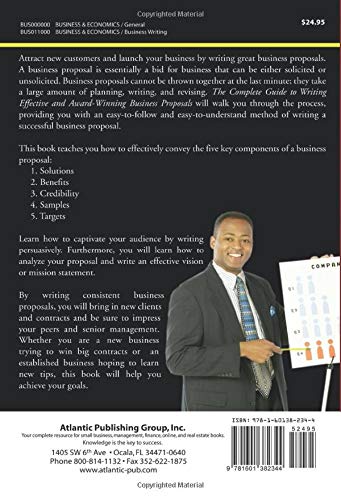 The Complete Guide to Writing Effective and Award Winning Business Proposals StepbyStep Instructions,Used