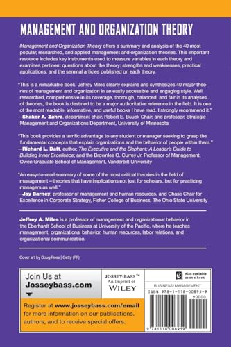 Management and Organization Theory: A JosseyBass Reader,Used