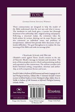 Obadiah, Jonah And Micah (Tyndale Old Testament Commentaries, Volume 26),Used