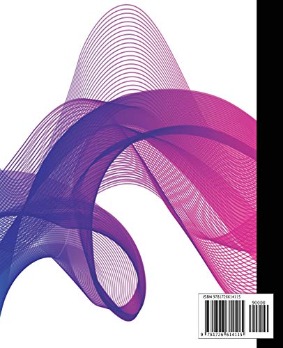 Composition Notebook: Pink and Dark Purple Abstract Horizontal Banner Wide Ruled,Used