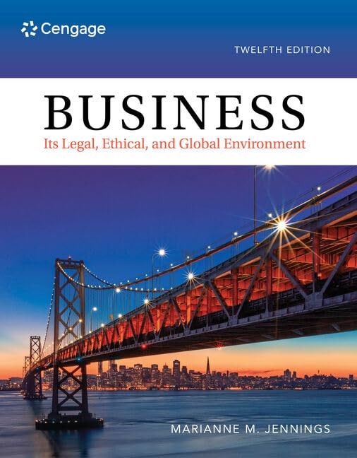 Business: Its Legal, Ethical, and Global Environment (MindTap Course List),Used