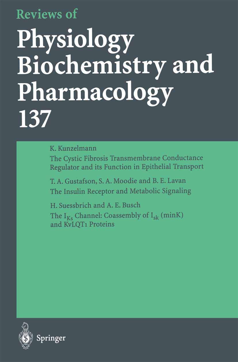 Reviews of Physiology, Biochemistry and Pharmacology (Reviews of Physiology, Biochemistry and Pharmacology, 137),Used