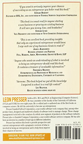 WHAT IT TAKES TO BE AN ENTREPRENEUR,Used