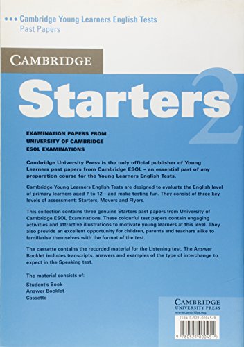 Cambridge Starters 2 Student's Book: Examination Papers from the University of Cambridge Local Examinations Syndicate (Cambridge,Used