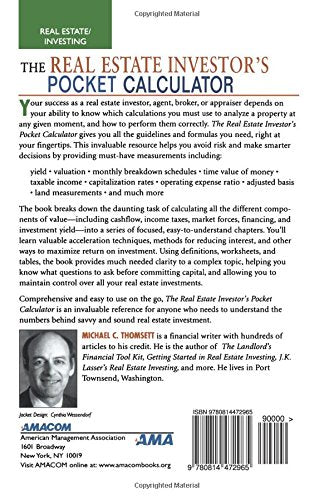 The Real Estate Investor's Pocket Calculator: Simple Ways to Compute Cashflow, Value, Return, and Other Key Financial Measuremen,Used