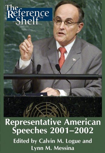 Representative American Speeches 20012002 (Reference Shelf),Used