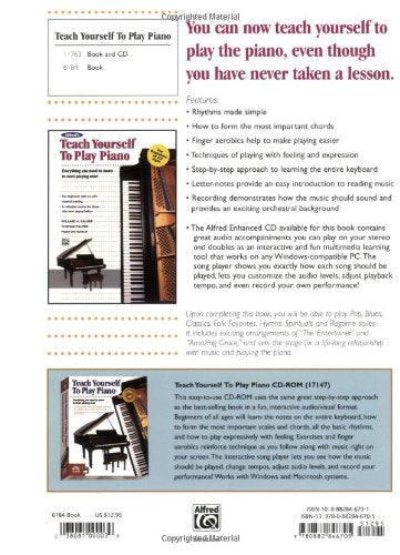 Alfred's Teach Yourself to Play Piano: Everything You Need to Know to Start Playing Now! (Teach Yourself Series),Used