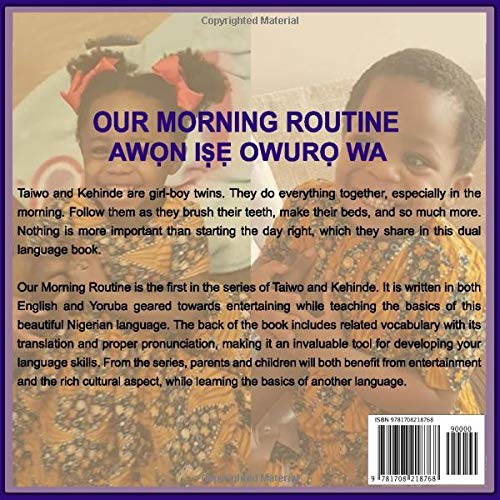 Taiwo and Kehinde: Our Morning Routine: (Book 1, English and Yoruba  Learn basic Yoruba words and sentences),Used