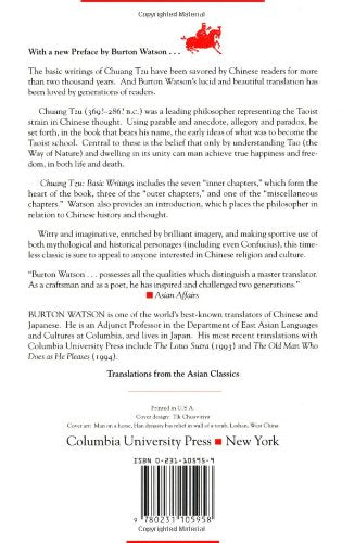 Chuang Tzu: Basic Writings,New
