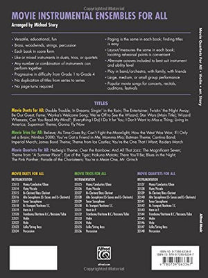 Movie Quartets for All: Violin (For All Series),Used