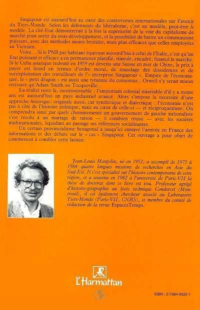 Singapour, 19591987: Gense d'un nouveau pays industriel,Used