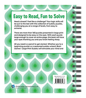 Brain Games  Large Print Sudoku (Swirls),Used