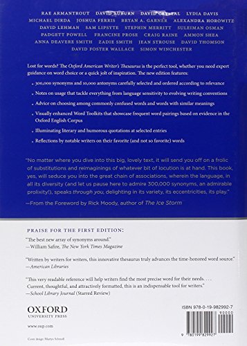 Oxford American Writer'S Thesaurus,New