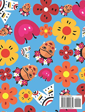 Composition Book CollegeRuled Frida Folk Art Inspired Blue Pattern: Retro Kahlo Inspired Cover (Back to School Series),Used