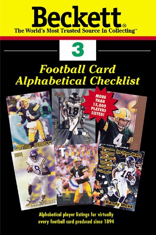Beckett Football Card Alphabetical Checklist : Number 3,Used