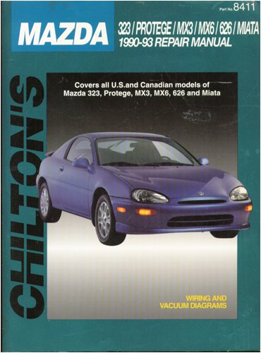 Chilton's Mazda: 323/Protege/Mx3/Mx6/626/Miata : 199093 Repair Manual/Part No 8411 (Chilton's total car care),Used
