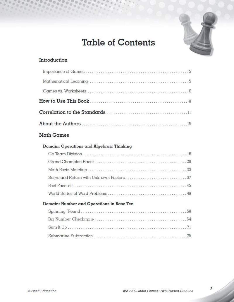 Math Games: SkillBased Practice for Third Grade,Used