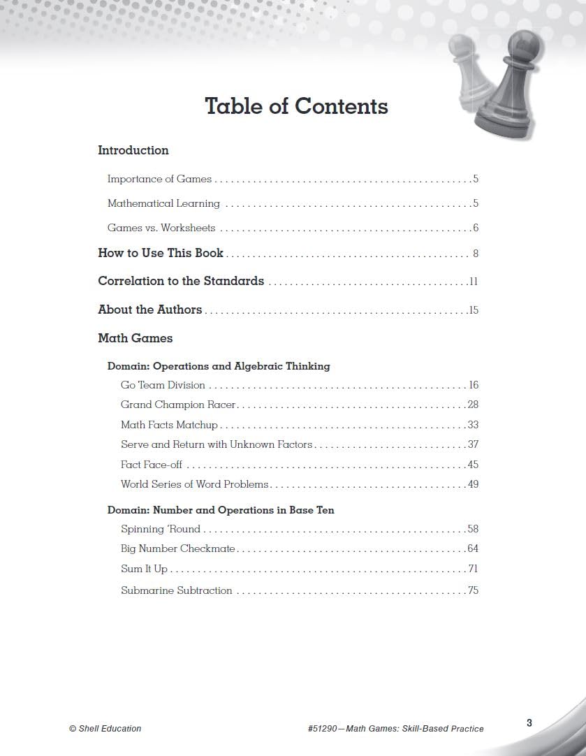 Math Games: SkillBased Practice for Third Grade,Used