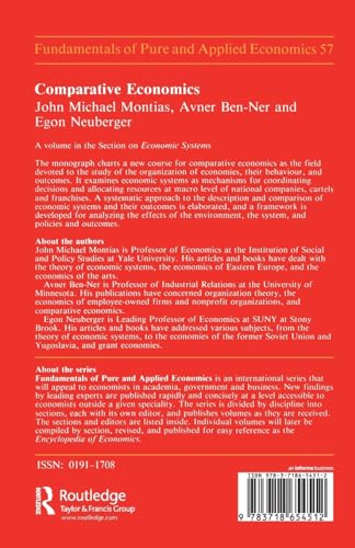 Comparative Economics (Fundamentals of Pure & Applied Economics),New