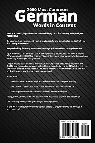 2000 Most Common German Words in Context: Get Fluent & Increase Your German Vocabulary with 2000 German Phrases (German Language,Used