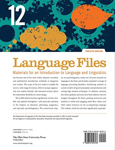 Language Files: Materials for an Introduction to Language and Linguistics, 12th Edition,New