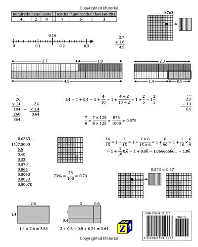 Master Decimals Math Practice Workbook with Answers,Used