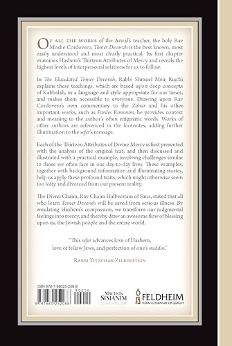 Elucidated Tomer Devorah 1: Learning Compassion Through Hashem's 13 Attributes of Mercy,Used