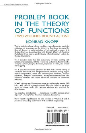 Problem Book in the Theory of Functions (Dover Books on Mathematics),Used
