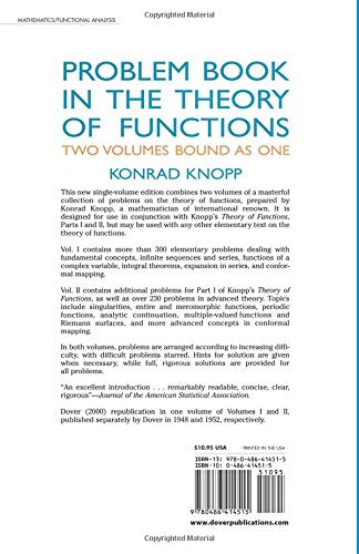 Problem Book in the Theory of Functions (Dover Books on Mathematics),Used
