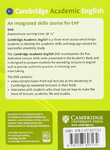 Cambridge Academic English B1+ Intermediate Class Audio CD and DVD Pack: An Integrated Skills Course for EAP (Cambridge Academic,Used