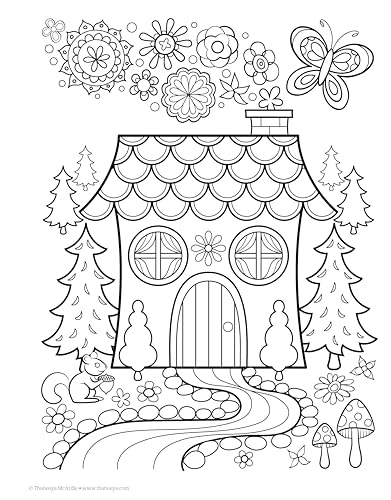 Happy Campers Coloring Book (Coloring is Fun) (Design Originals) 30 Cheerful Art Activities from Thaneeya McArdle on HighQualit,Used