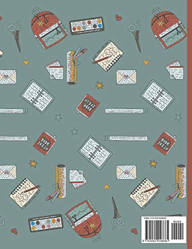 Primary composition notebook: Hand Drawn Back to school pattern Story Paper to write in for students 120 pages (8.5 x 11 Inch).,Used