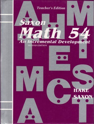 Saxon Math 5/4 Special Populations: Teacher Edition 2001,New