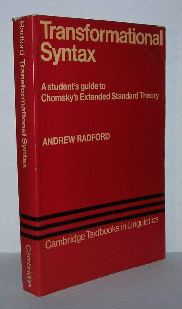 Transformational Syntax (Cambridge Textbooks in Linguistics),Used