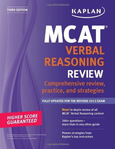 Kaplan MCAT Verbal Reasoning Review Notes (Kaplan Test Prep),Used