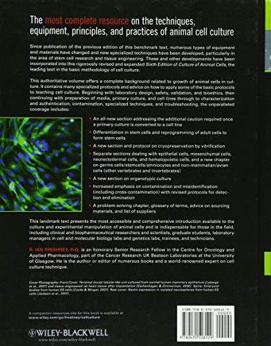Culture of Animal Cells: A Manual of Basic Technique and Specialized Applications,Used